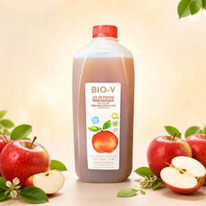 Jus de pomme 100 % biologique 1LX12bouteilles