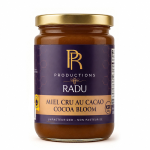 Miel brut au cacao 250 g — Productions Radu, création gourmande du Québec