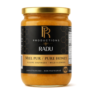 Miel pur de fleurs sauvages 500 g — Productions Radu, miel du Québec