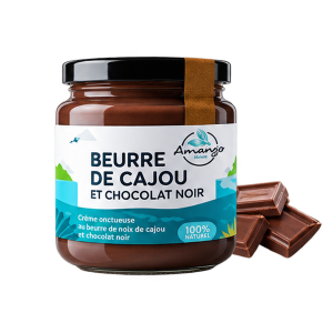 Beurre de cajou au chocolat noir 220 g – Productions Radu